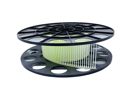 Buy White 100mm Automatic Cable Tie Reel For Bundle PA66 Material online manufacture