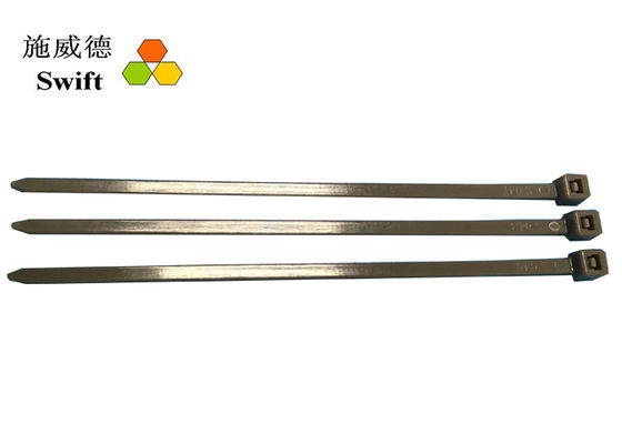 Buy Single Reusable Zip Ties / 100mm Length Yellow Cable Ties With UL94V - 2 Flame online manufacture