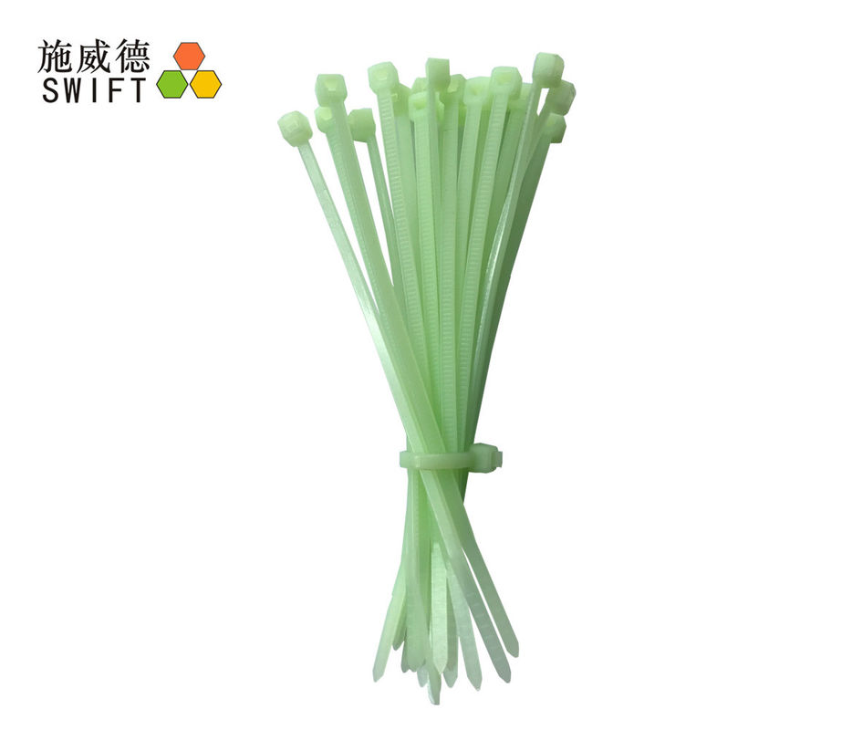 4 Inch Length Nylon Cable Ties Heat Resistant 150℃ UL94V2 Green Color PA66