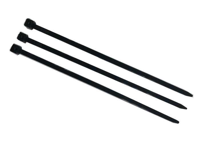 Black Nylon Cable Ties 150mm Length For Big Size Wire Harness Cable