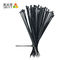 Black Bulk Cable Ties 2.5 * 100mm For Hand Using UL 94V - 2 Flame Retardant