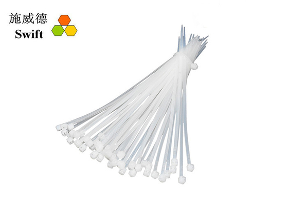 White Nylon Cable Ties 2.5*120mm 8kg Tensile Strength UL RoHS Certificate